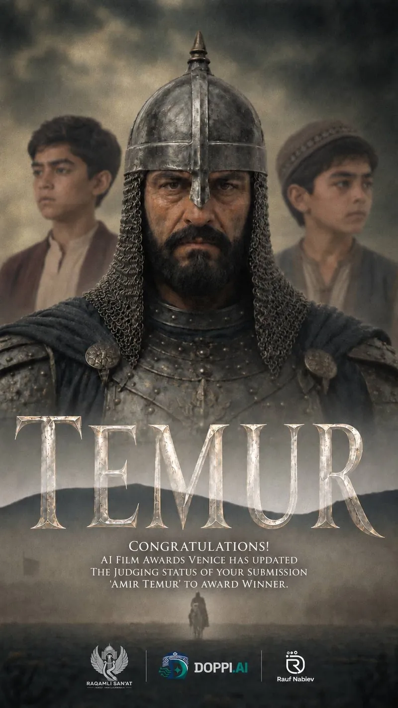 Tarixiy g‘alaba: “Amir Temur” AI Film Awards Venice 2026 da 1-o‘rinni egalladi — 1